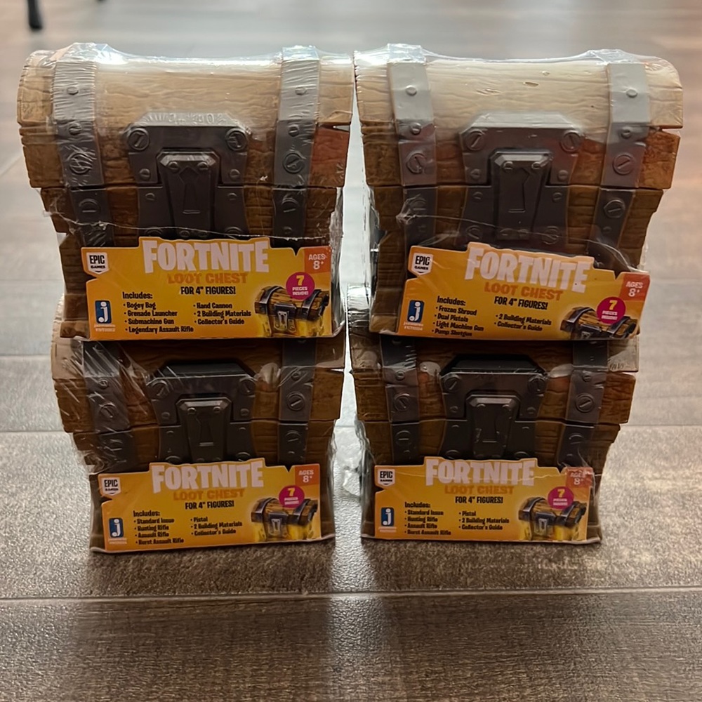 Lot of 4 - Fortnite Loot Chest For 4” Figures Toys New Sealed
